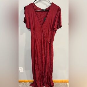 Lulu's Deep Red Maxi Dress